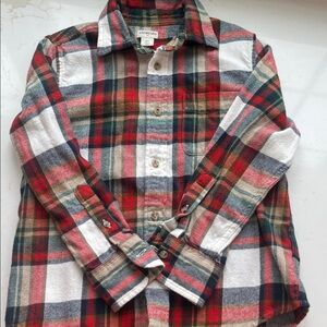 Crewcuts Kids Plaid Button Down Shirt - Red, Green, White
